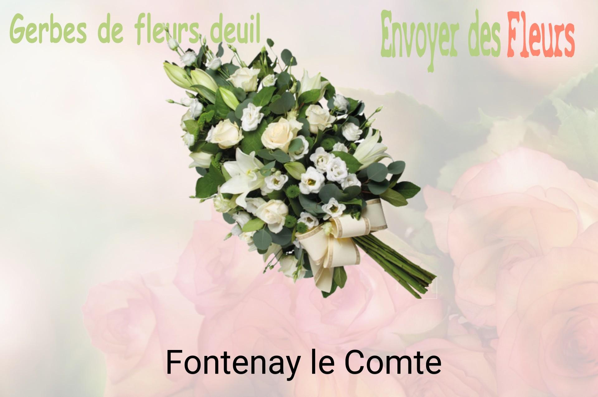 Gerbe de fleurs de deuil livrée à Fontenay-le-Comte